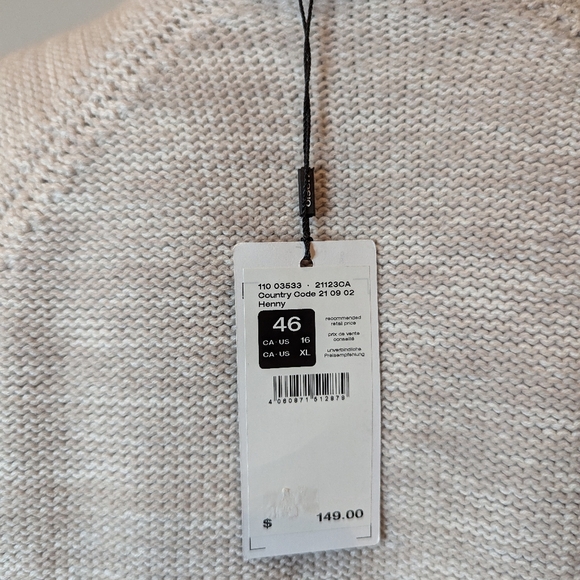 Olsen Europe Red Maple Cable Cotton Knit Sweater Size XL NWT - Picture 7 of 14